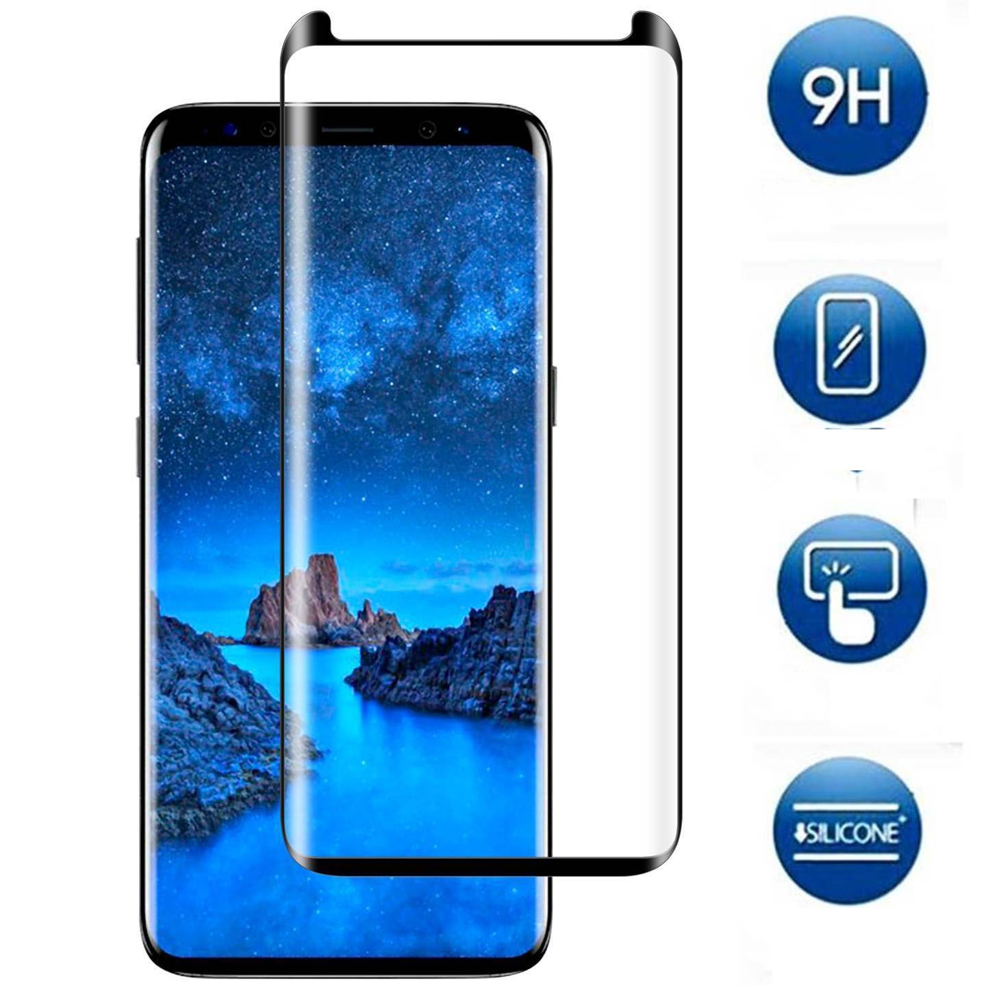 3D Edzett üveg Samsung Galaxy S9 fekete akciós termékkép 1