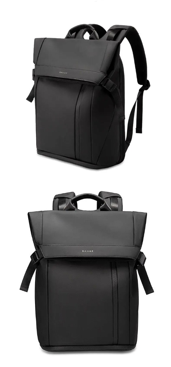 BANGE BG-7700 Tágas, elegáns fekete hátizsák termék 2. képe
