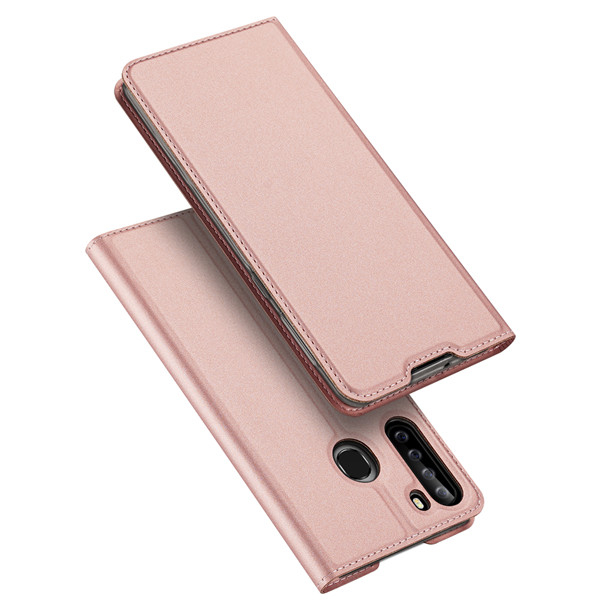 DUX Peňaženkový tok Samsung Galaxy A21 rózsaszín akciós termékkép 1