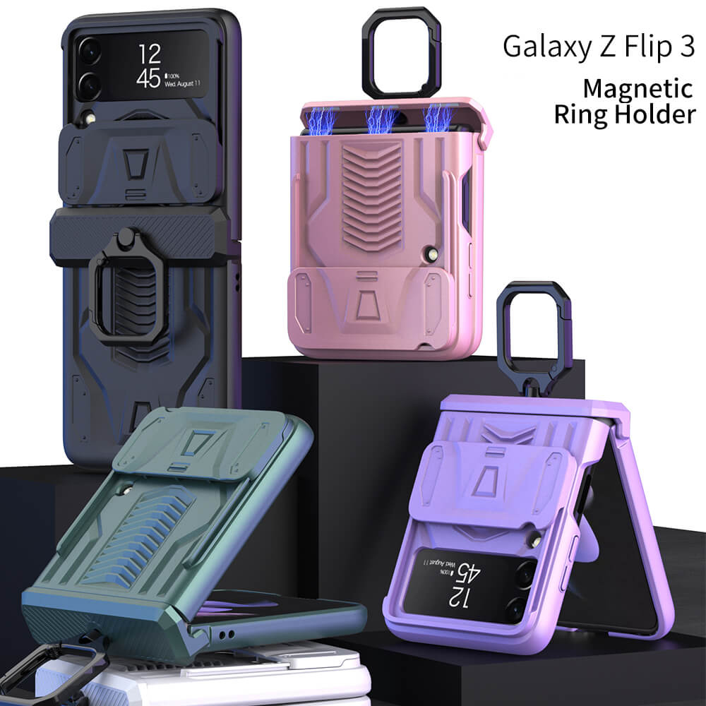 GKK CAMSHIELD Védőburkolat Samsung Galaxy Z Flip 3 5G rózsaszín termék 2. képe