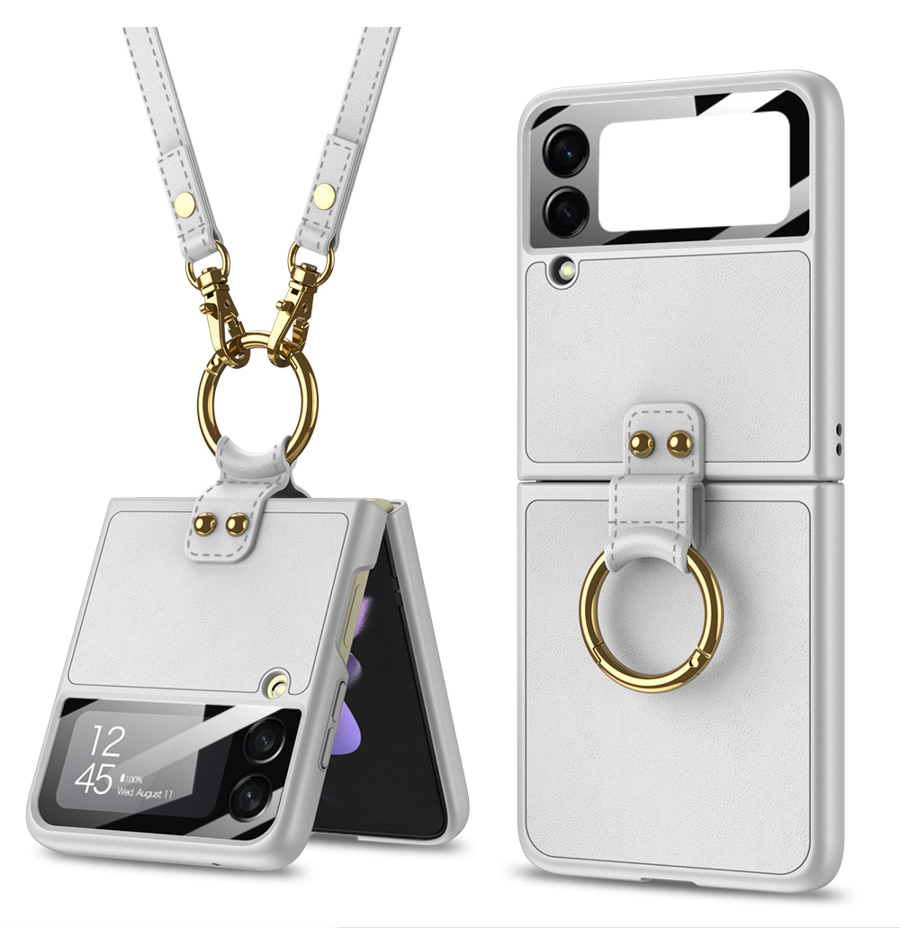 GKK LANYARD Huzat szíjjal Samsung Galaxy Z Flip 3 5G szürke akciós termékkép 1