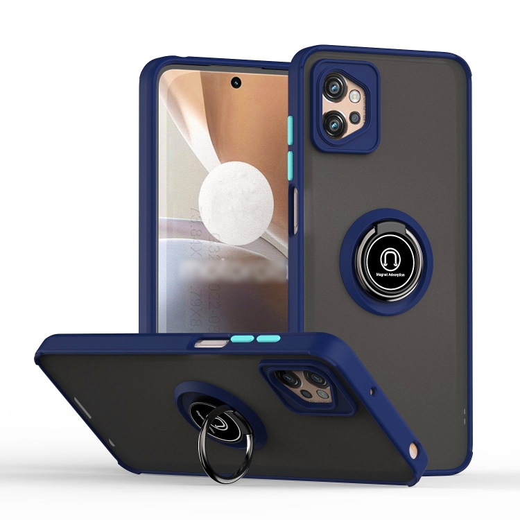 SHADOW Védőburkolat tartóval Motorola Moto G32 kék akciós termékkép 1