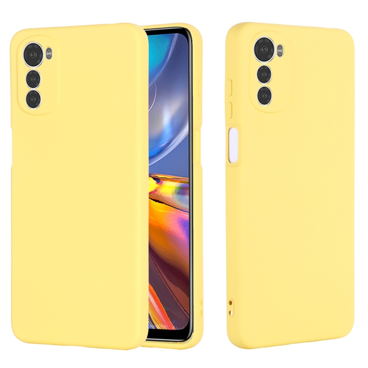 RUBBER Védőburkolat Motorola Moto E32 / E32s sárga akciós termékkép 1