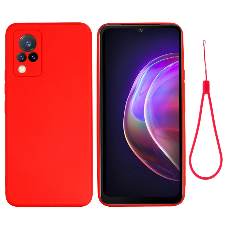 RUBBER Védőburkolat Vivo V21 5G piros termék 2. képe