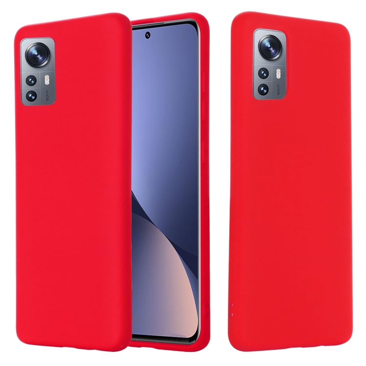 RUBBER Védőburkolat Xiaomi 12 / Xiaomi 12X piros akciós termékkép 1