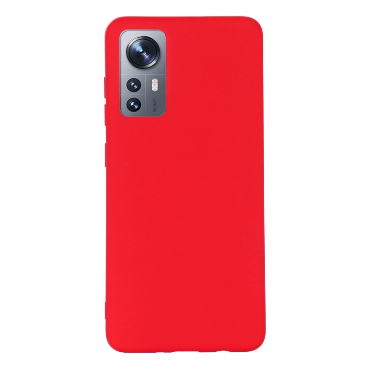 RUBBER Védőburkolat Xiaomi 12 / Xiaomi 12X piros termék 2. képe
