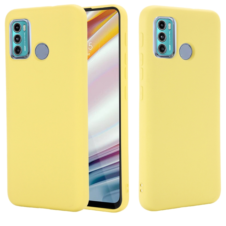 RUBBER Védőburkolat Motorola Moto G60 sárga akciós termékkép 1