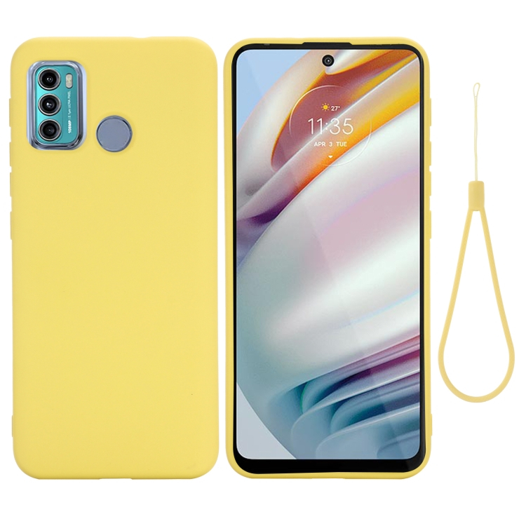 RUBBER Védőburkolat Motorola Moto G60 sárga termék 2. képe