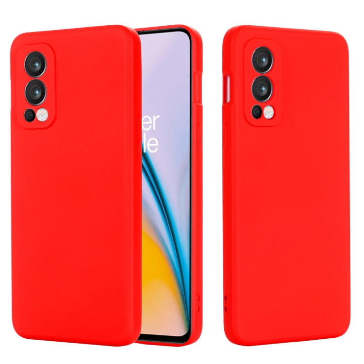 RUBBER Védőburkolat OnePlus Nord 2 5G piros akciós termékkép 1