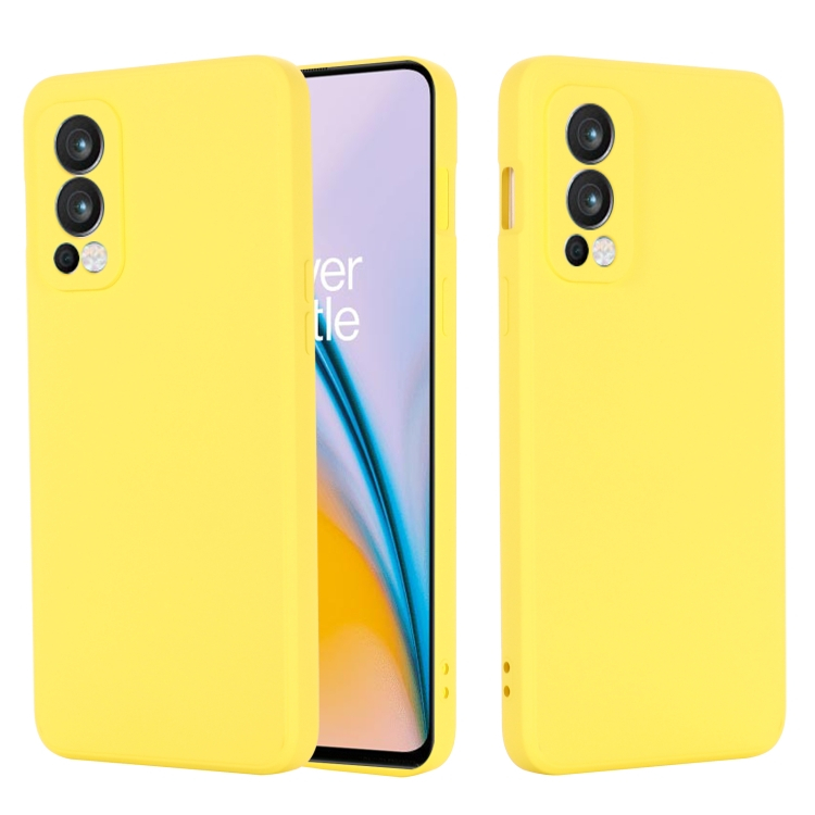 RUBBER Védőburkolat OnePlus Nord 2 5G sárga akciós termékkép 1