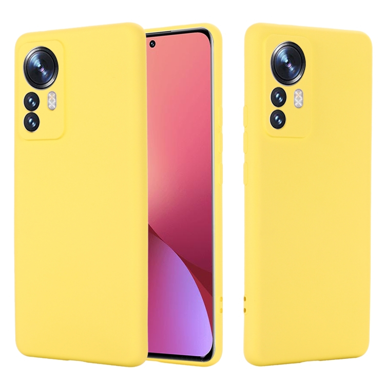 RUBBER Védőburkolat Xiaomi 12 Pro sárga akciós termékkép 1