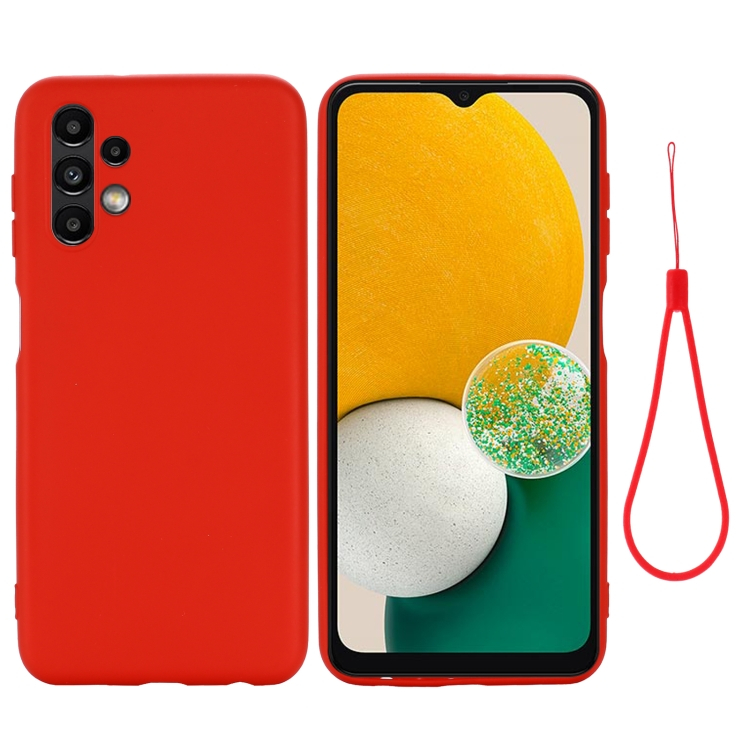 RUBBER Samsung Galaxy A13 védőburkolat piros termék 2. képe