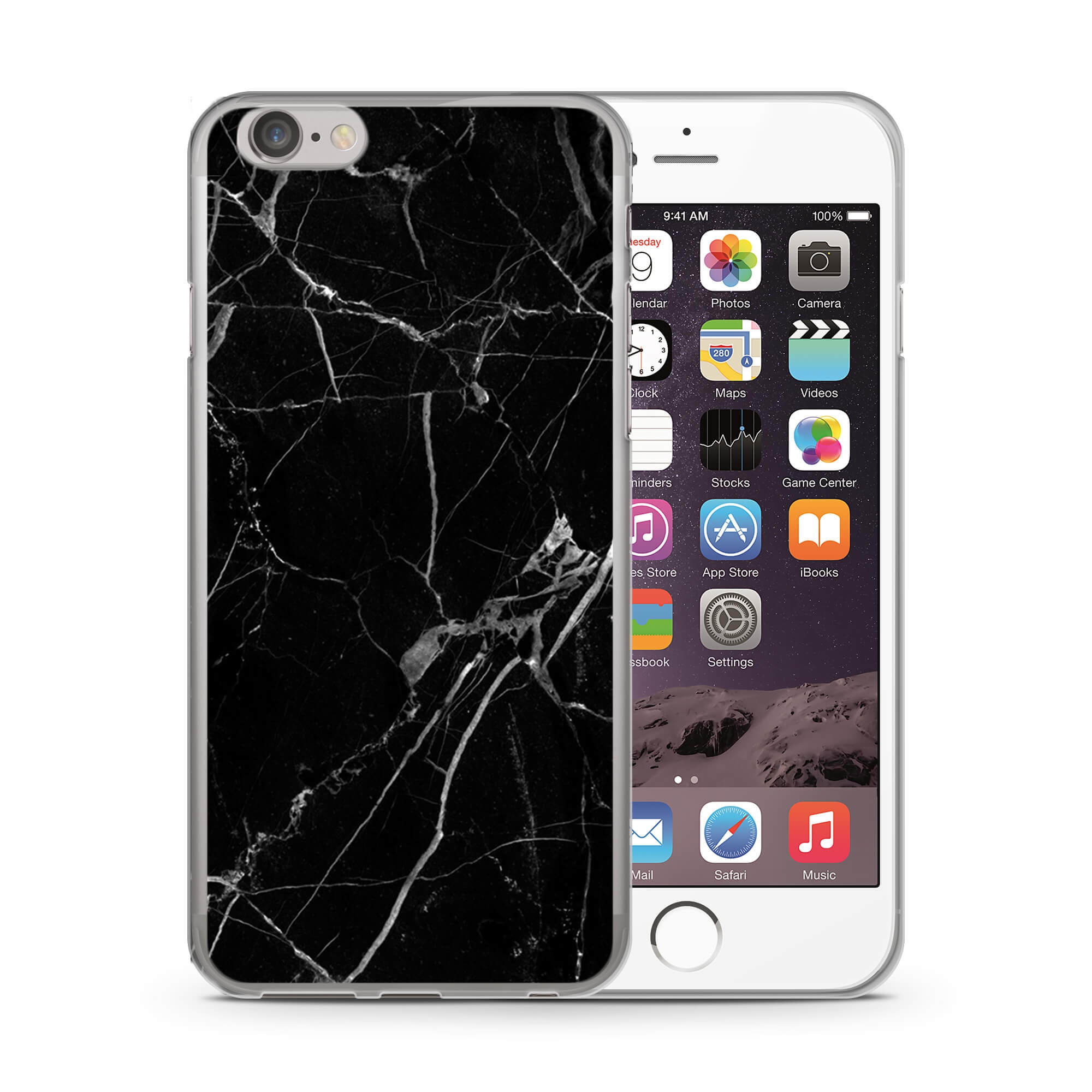 PROTEMIO MY ART kryt Apple iPhone SE 2022 / 2020 / 7 / 8 BLACK MARBLE (142) akciós termékkép 1