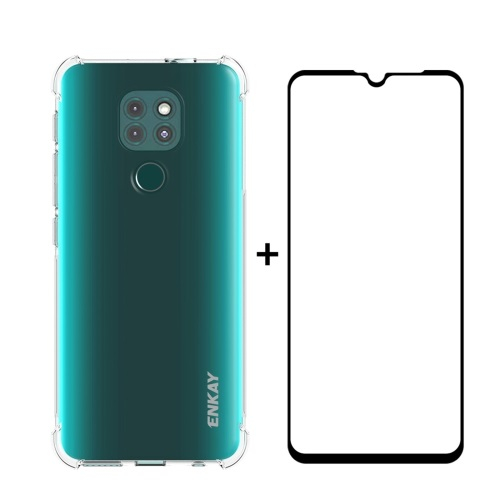 ENKAY Átlátszó borító + 3D üveg Motorola Moto G9 Play / E7 Plus akciós termékkép 1