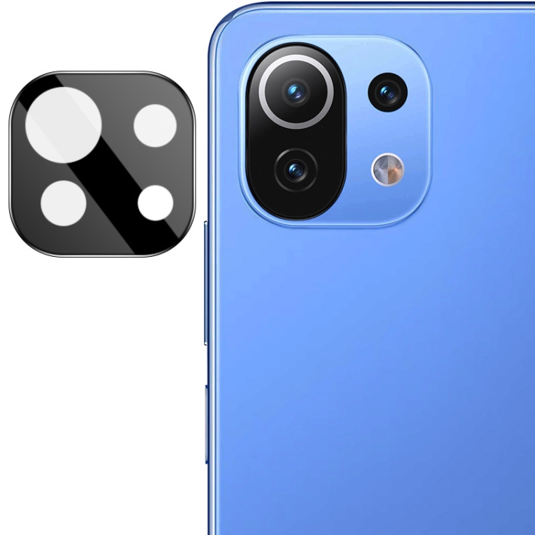 IMAK FULL COVER Üveg Xiaomi Mi 11 Lite / 11 Lite 5G / 11 Lite NE 5G fényképezőgéphez fekete akciós termékkép 1