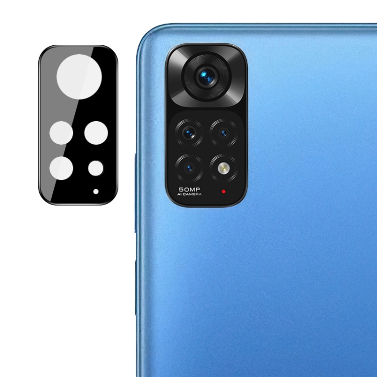 IMAK FULL COVER üveg Xiaomi Redmi Note 11 fényképezőgéphez fekete akciós termékkép 1