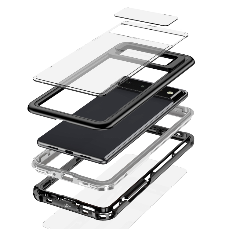 SOLID Kétoldalas borító a Google Pixel 6 telefonhoz fekete termék 2. képe