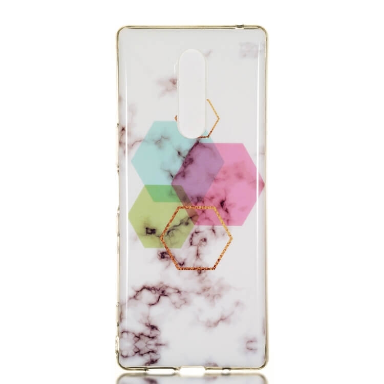 MARBLE Védőburkolat Sony Xperia 1 HEXAGON