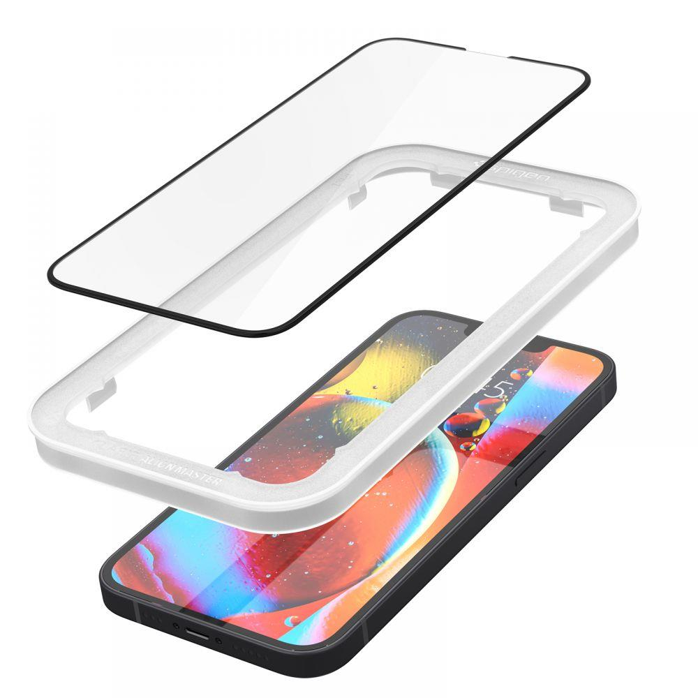 SPIGEN ALM FC 3D üveg Apple iPhone 14 Plus / iPhone 13 Pro Max fekete - 2 db termék 2. képe
