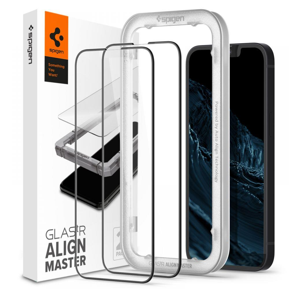 SPIGEN ALM FC 3D üveg Apple iPhone 14 Plus / iPhone 13 Pro Max fekete - 2 db akciós termékkép 1