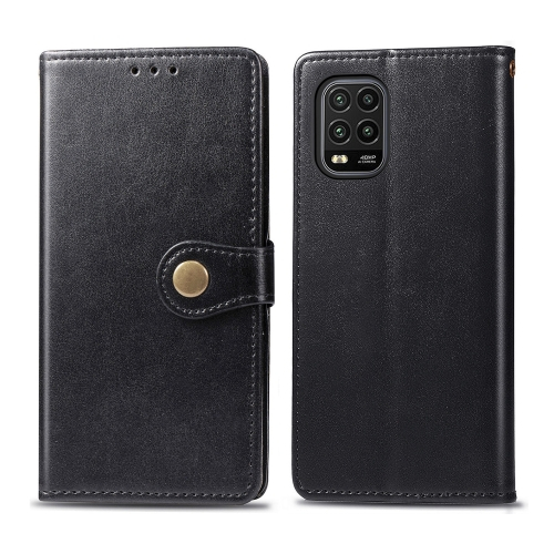 LEATHER BUCKLE pénztárca tok Xiaomi Mi 10 Lite fekete akciós termékkép 1