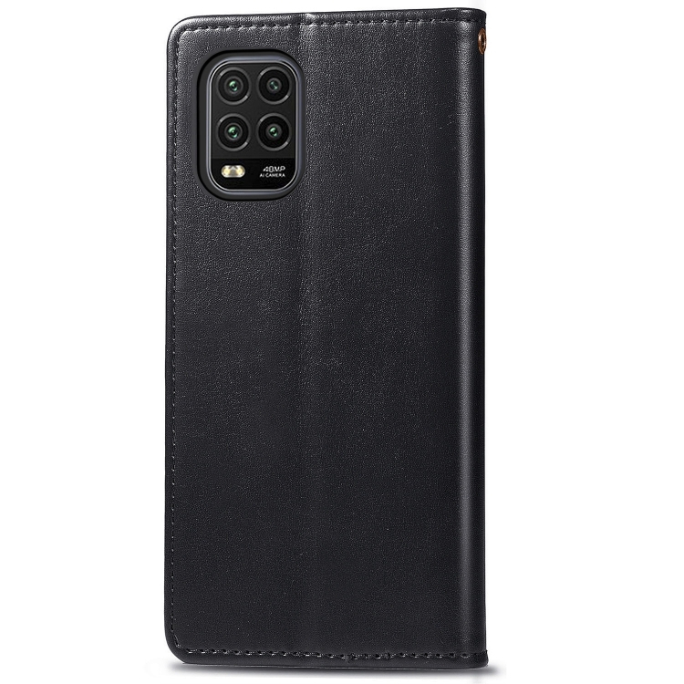 LEATHER BUCKLE pénztárca tok Xiaomi Mi 10 Lite fekete termék 2. képe