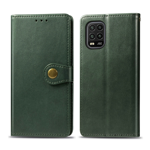 LEATHER BUCKLE Pénztárca Xiaomi Mi 10 Lite zöld akciós termékkép 1
