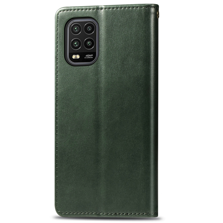 LEATHER BUCKLE Pénztárca Xiaomi Mi 10 Lite zöld termék 2. képe