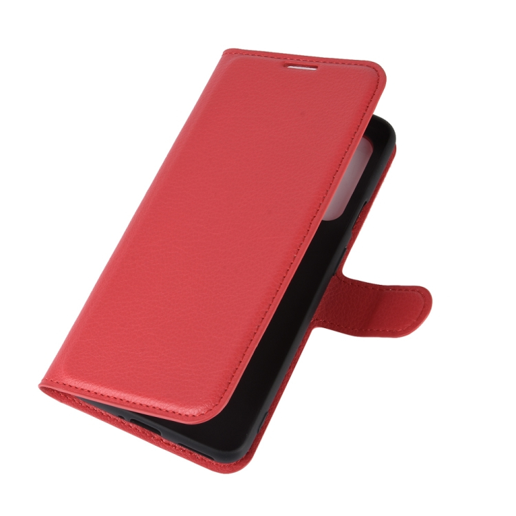 LITCHI Pénztárca huzat OnePlus Nord piros termék 2. képe