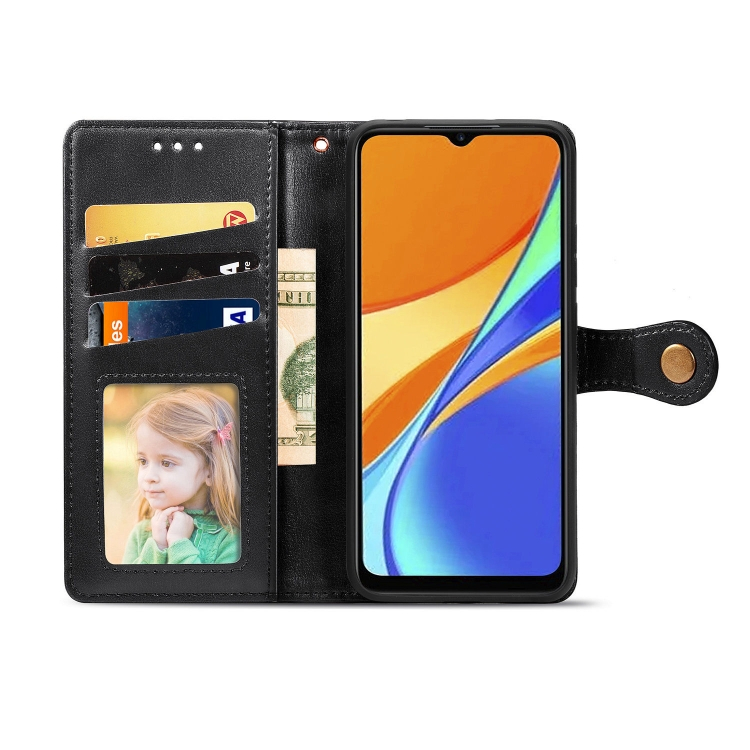 LEATHER BUCKLE Wallet esetében Xiaomi Redmi 9C fekete termék 2. képe