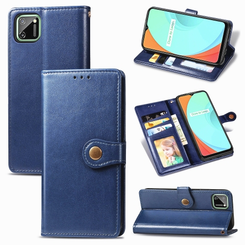 LEATHER BUCKLE Wallet esetében Realme C11 kék termék 2. képe