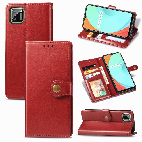 LEATHER BUCKLE Wallet esetében Realme C11 piros termék 2. képe