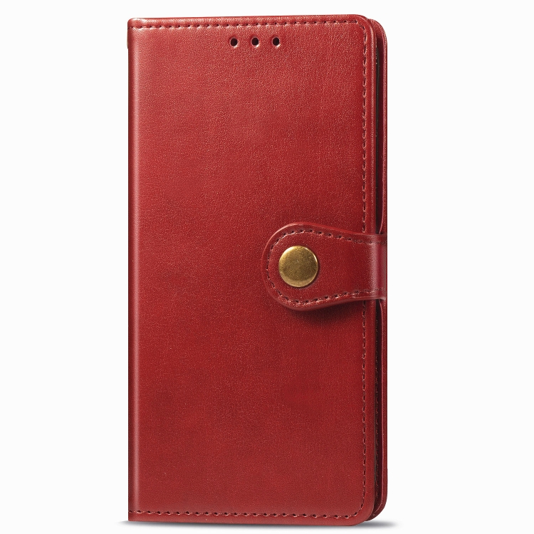 LEATHER BUCKLE Wallet esetében Realme C11 piros akciós termékkép 1