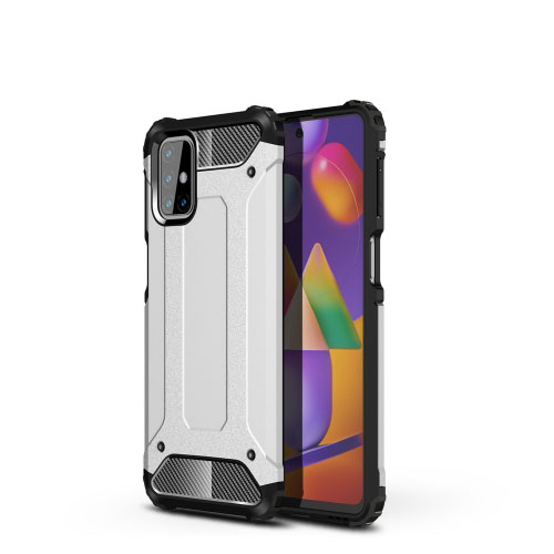 TOUGH Védőburkolat Samsung Galaxy M31s ezüst akciós termékkép 1