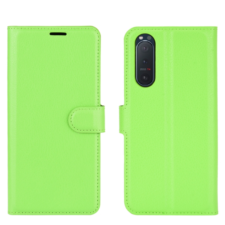 LITCHI Wallet tok Sony Xperia 5 II zöld akciós termékkép 1