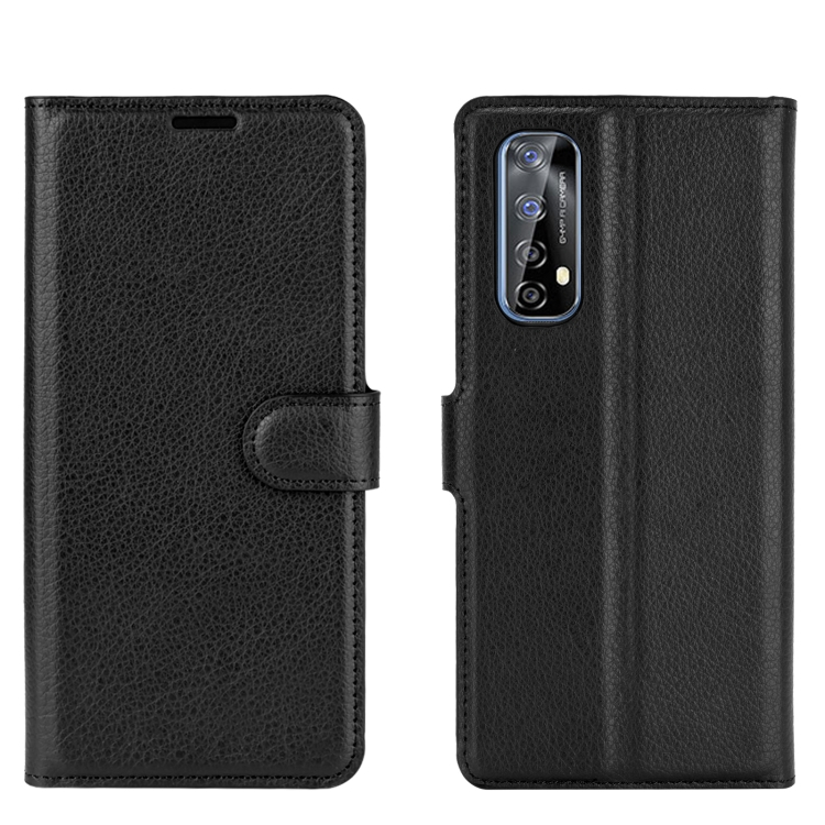 LITCHI Wallet fedél Realme 7 fekete akciós termékkép 1