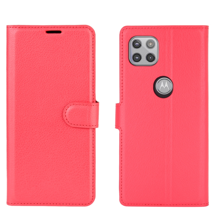 LITCHI Wallet tok Motorola Moto G 5G piros akciós termékkép 1