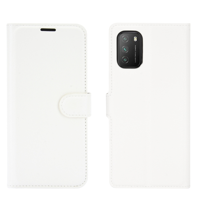 LITCHI Wallet tok Xiaomi Poco M3 fehér akciós termékkép 1