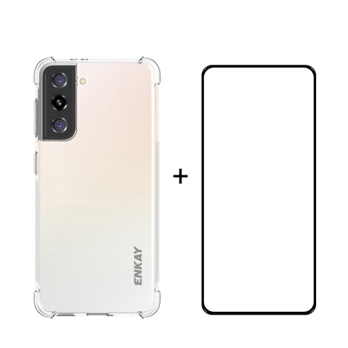 ENKAY Átlátszó borító + 3D üveg Samsung Galaxy S21 5G akciós termékkép 1