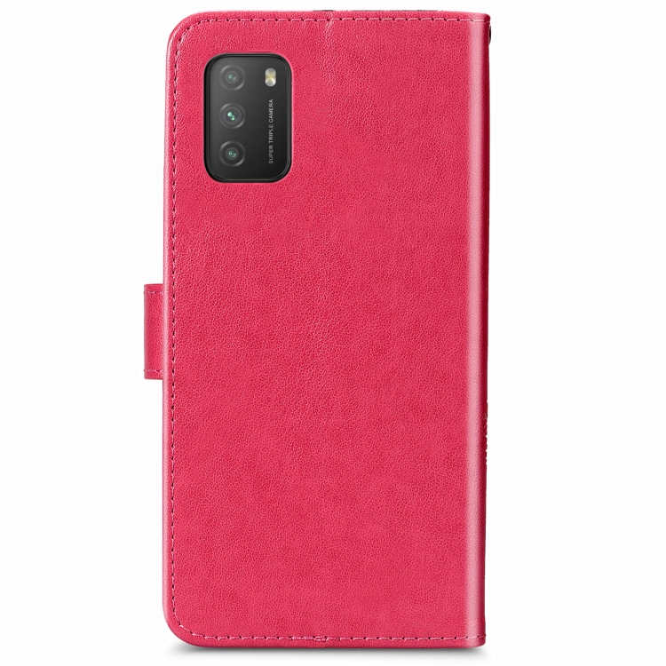 ART Peňaženkový Huzat Xiaomi Poco M3 FLOWER sötét rózsaszínnel termék 2. képe