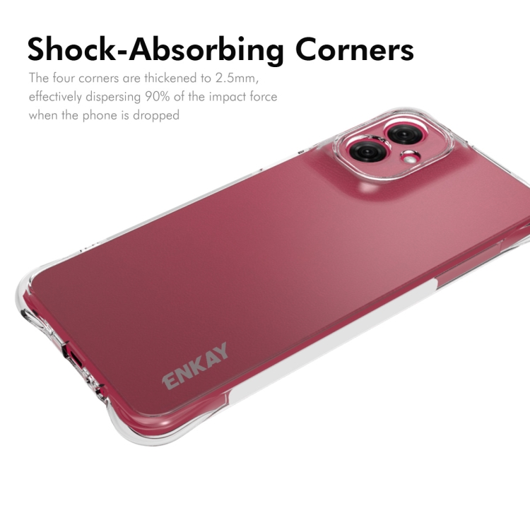 ENKAY AIRBAG Extra tartós burkolat Motorola Moto G55 5G átlátszó termék 2. képe