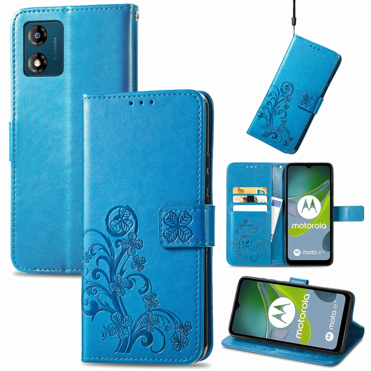 ART FLOWERS Pénztárcavédő Motorola Moto E13 kék termék 2. képe