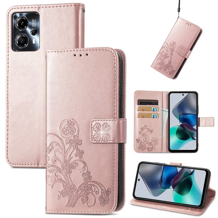 ART FLOWERS Pénztárcahuzat Motorola Moto G13 / G23 világos rózsaszín termék 2. képe