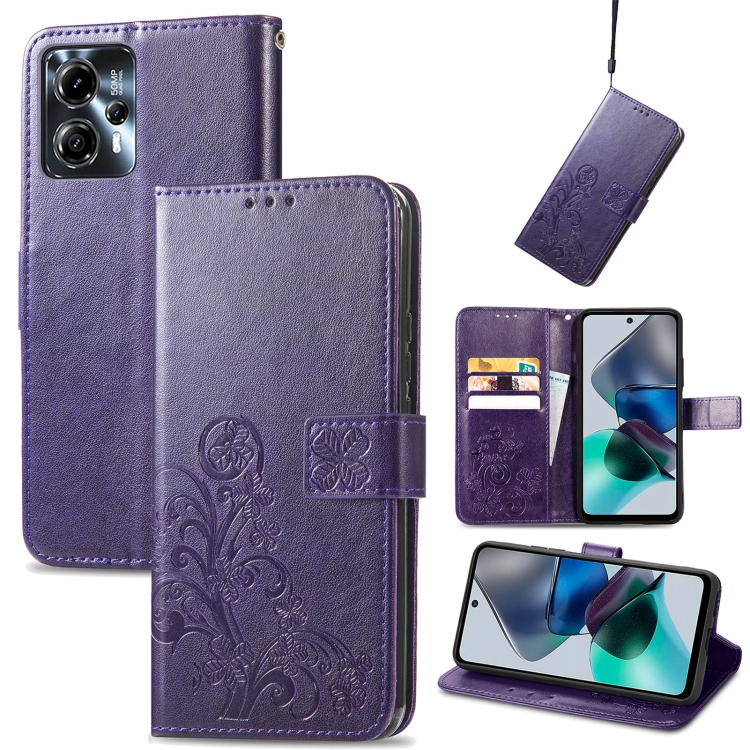 ART FLOWERS Pénztárcahuzat Motorola Moto G13 / G23 lila termék 2. képe