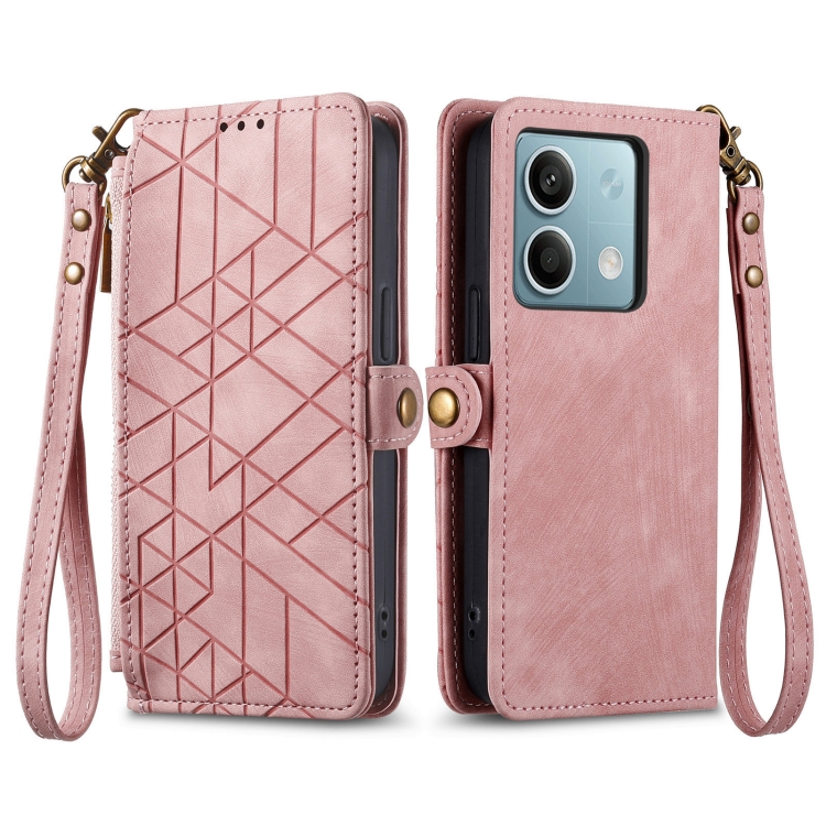 GEOM Wallet tok Xiaomi Redmi Note 13 5G rózsaszín telefonhoz akciós termékkép 1