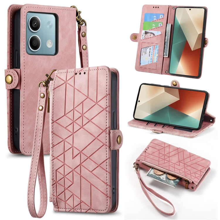 GEOM Wallet tok Xiaomi Redmi Note 13 rózsaszín telefonhoz termék 2. képe