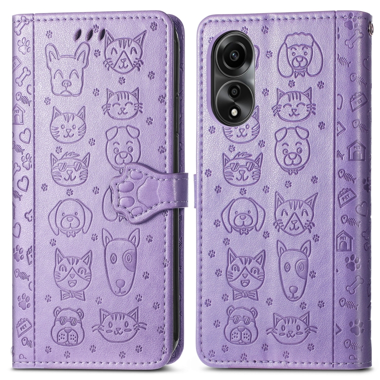 ART ANIMALS Oppo A78 lila pénztárca tok akciós termékkép 1