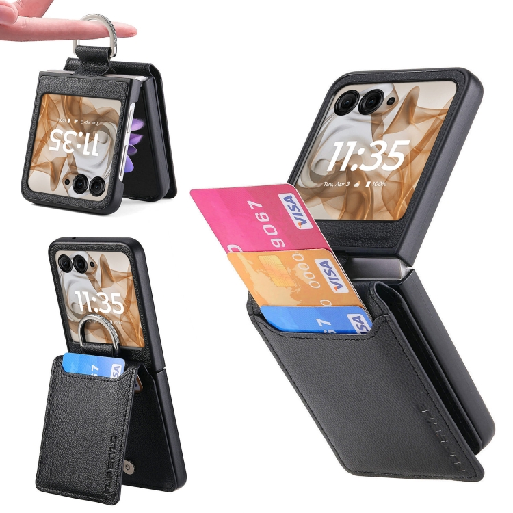 CARD Fedél kártyatartókkal Motorola Razr 50 Ultra fekete akciós termékkép 1