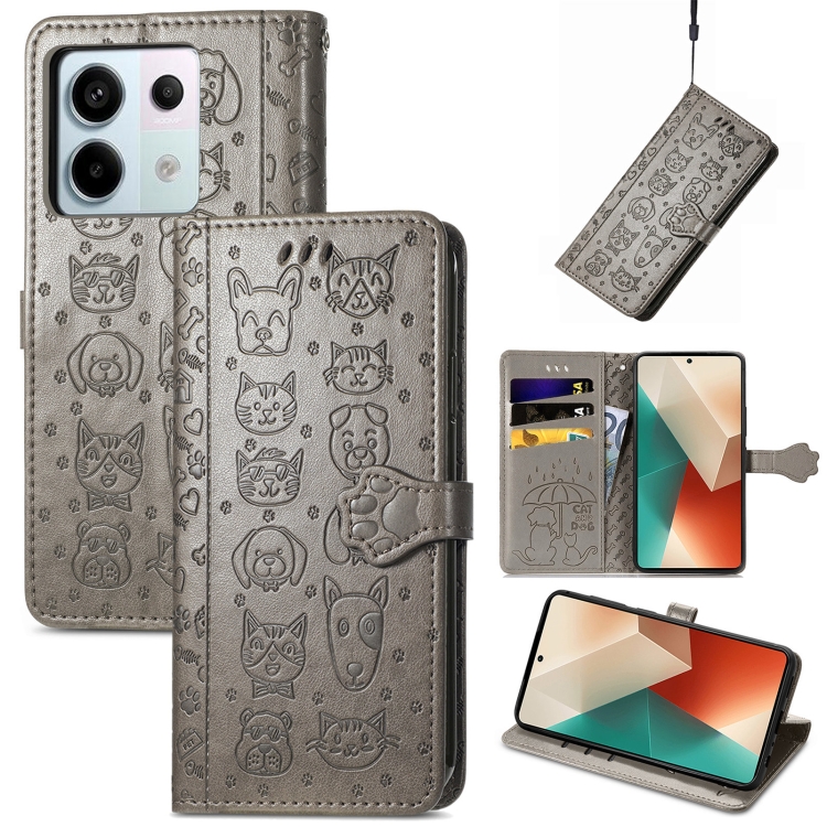ART ANIMALS Xiaomi Redmi Note 13 Pro 5G / Xiaomi Poco X6 5G pénztárcahuzat szürke színű termék 2. képe