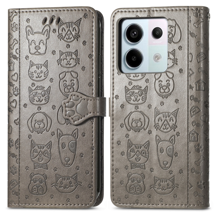 ART ANIMALS Xiaomi Redmi Note 13 Pro 5G / Xiaomi Poco X6 5G pénztárcahuzat szürke színű akciós termékkép 1